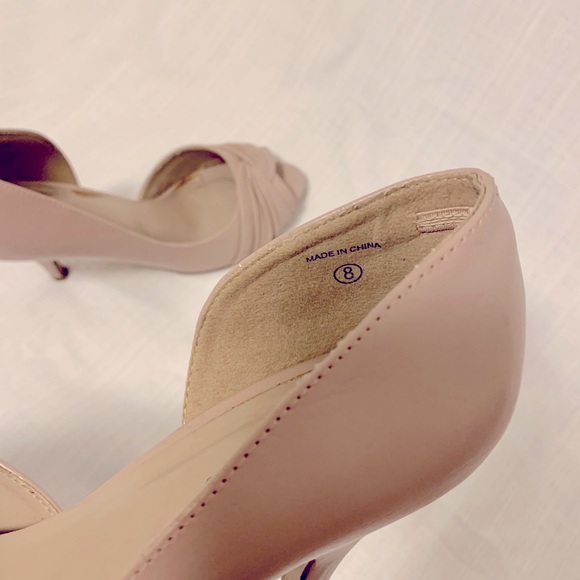 Call It Spring Size 8 Dusty Rose Open Toe 3.5 inch heels - Picture 2 of 6